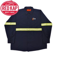 RED KAP ワークシャツ XL ネイビー コットン ビッグサイズ リフレクター | Vintage.City 빈티지숍, 빈티지 코디 정보