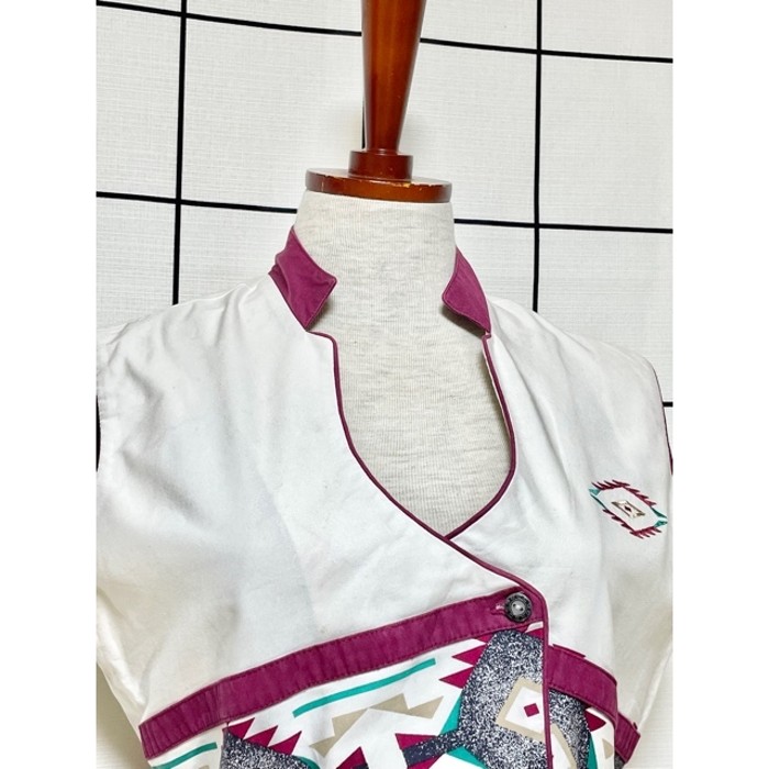 Mexico製 チマヨ模様 刺繍 フォークロア レトロ アメリカ古着 ベスト | Vintage.City 빈티지숍, 빈티지 코디 정보