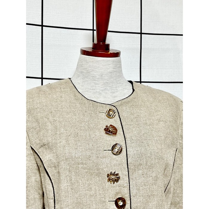 チロルジャケット Euro Vintage マルチボタン リネン | Vintage.City 古着屋、古着コーデ情報を発信