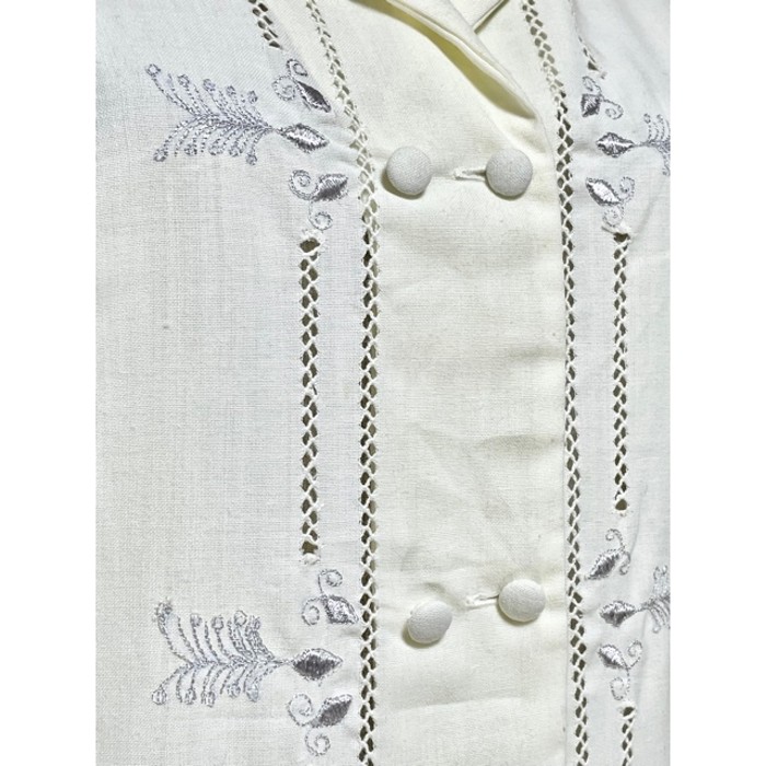 スペイン製 刺繍 ホワイト 前開き ヨーロッパ古着 ヴィンテージドレス | Vintage.City 古着屋、古着コーデ情報を発信