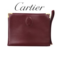 Cartier セカンドバッグ マストライン ボルドー レザー | Vintage.City 古着屋、古着コーデ情報を発信