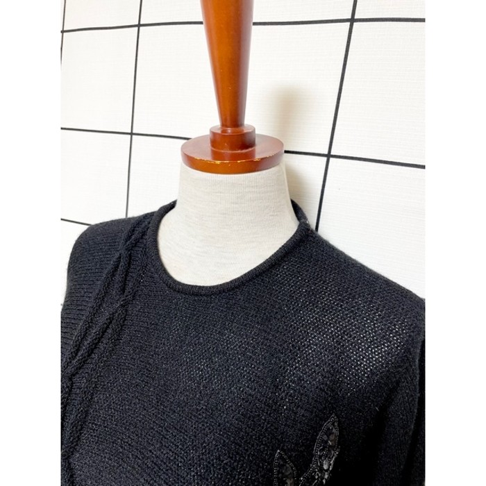 アメリカ古着 ニットセーター ビーズ スパンコール ブラック レトロ | Vintage.City 古着屋、古着コーデ情報を発信
