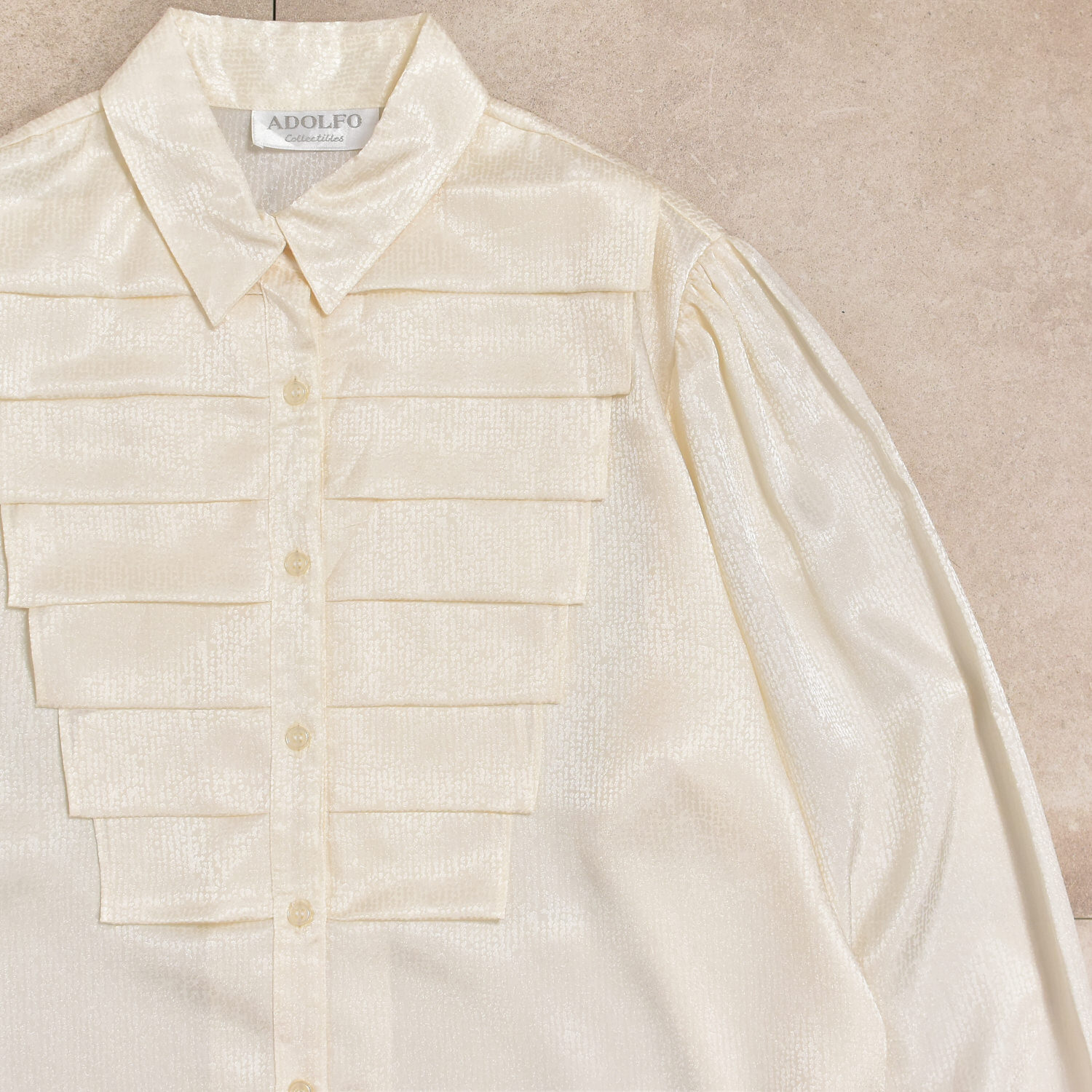 90s vintage  frill dress shirts white