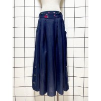 チロルスカート Euro Vintage 民族衣装男女刺繍 刺繍 ウッド調ボタン | Vintage.City 빈티지숍, 빈티지 코디 정보