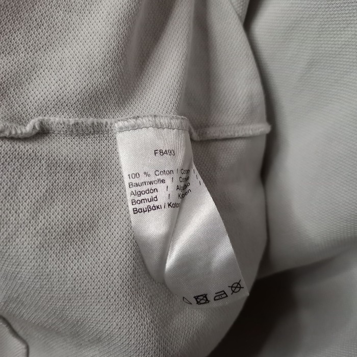 ラコステ　ポロシャツ　半袖　刺繍ロゴ　シェルボタン　グレージュ　USS | Vintage.City 古着屋、古着コーデ情報を発信
