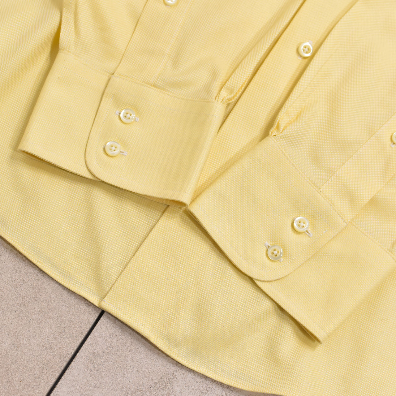 【コーデュロイシャツ】 オンブレチェック 両ポケット 2XL相当 黄