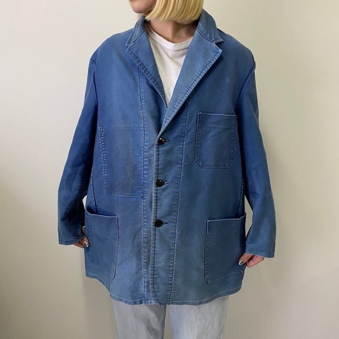 ヴィンテージ フランス軍 モールスキン フレンチワークジャケット メンズXL相当 | Vintage.City 古着屋、古着コーデ情報を発信