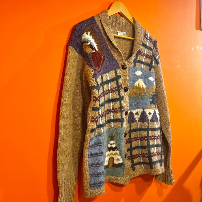 【vintage】Native American Knit ニット ジャケット カーディガン ネイティブアメリカン ヴィンテージ レトロ | Vintage.City 古着屋、古着コーデ情報を発信