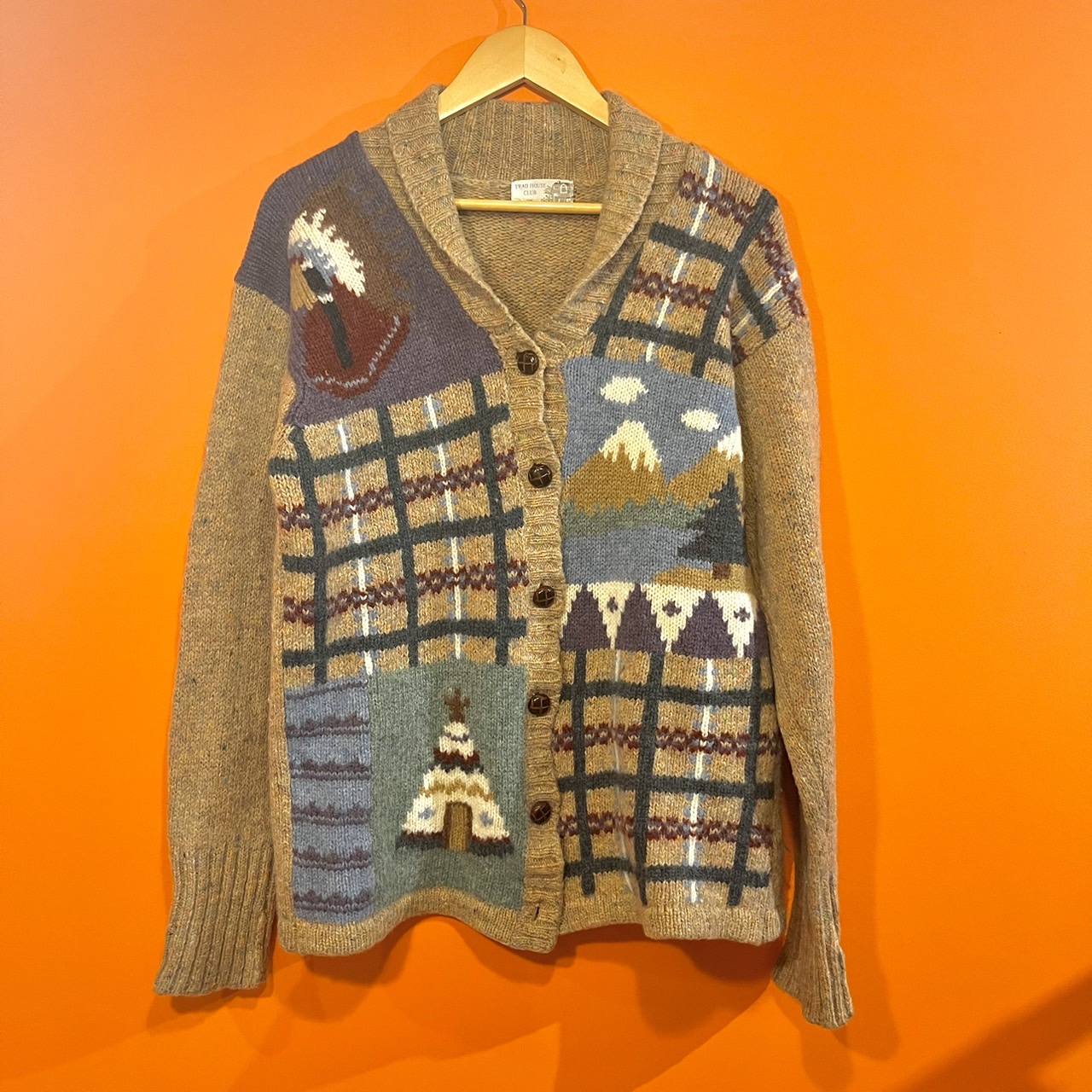 vintage】Native American Knit ニット ジャケット カーディガン ...