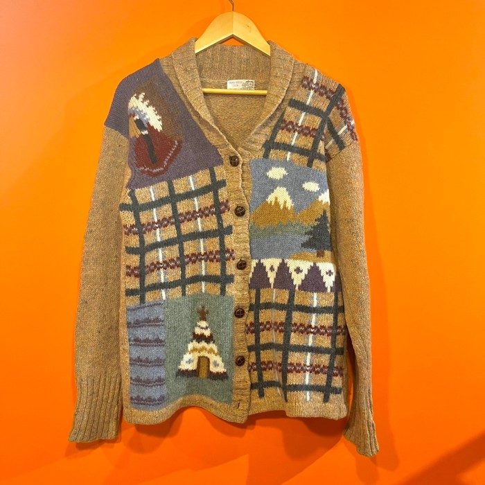 【vintage】Native American Knit ニット ジャケット カーディガン ネイティブアメリカン ヴィンテージ レトロ | Vintage.City 古着屋、古着コーデ情報を発信