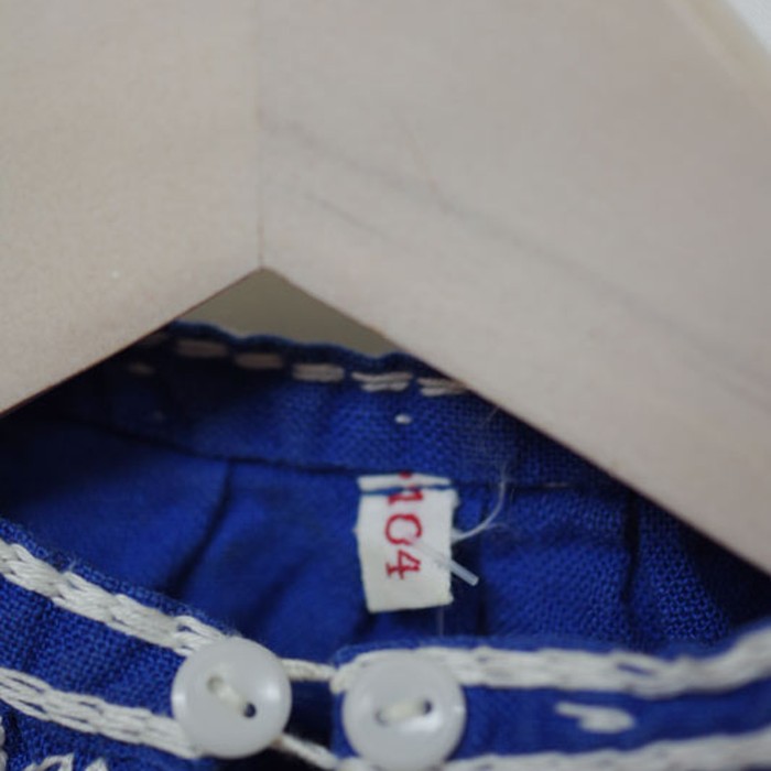 【KIDS】ブルーの刺繍チュニック/110-120 | Vintage.City 古着屋、古着コーデ情報を発信