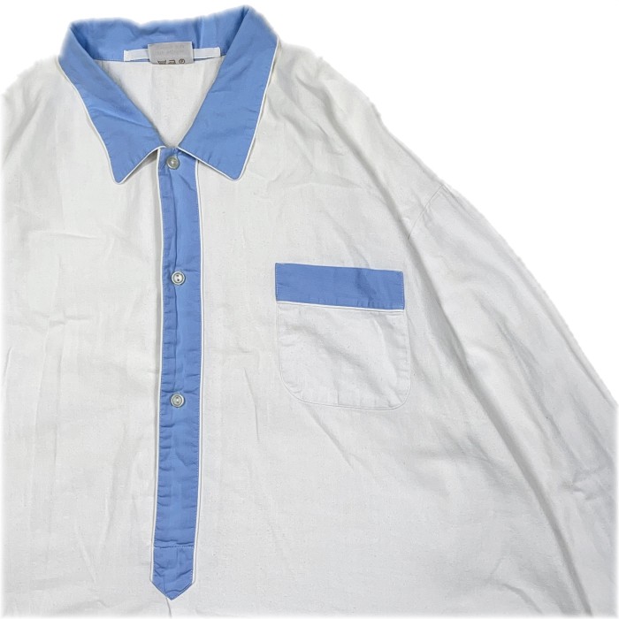 54/55size Granpa Shirt 372923 グランパシャツ　長袖シャツ | Vintage.City 古着屋、古着コーデ情報を発信