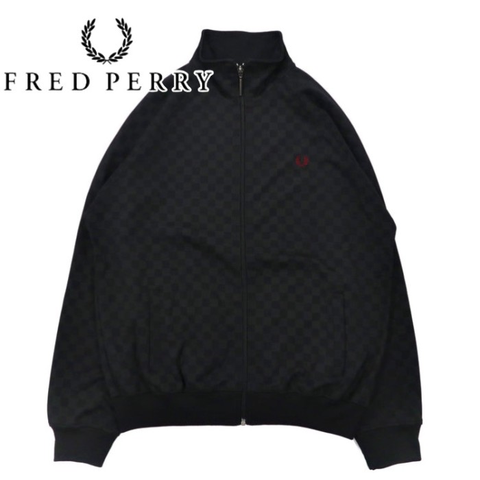 【希少デザイン】FRED PERRY ワンポイントロゴ刺繍 トラックジャケット