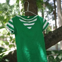 【KIDS】グリーンのニットTシャツ/120-130 | Vintage.City 古着屋、古着コーデ情報を発信