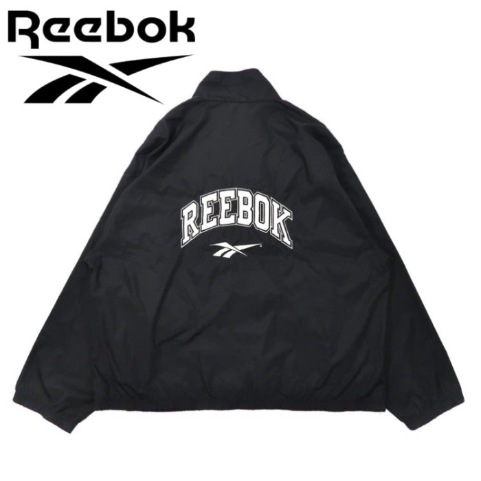 Reebok ビッグサイズ ナイロンジャケット L ブラック ベクターロゴ