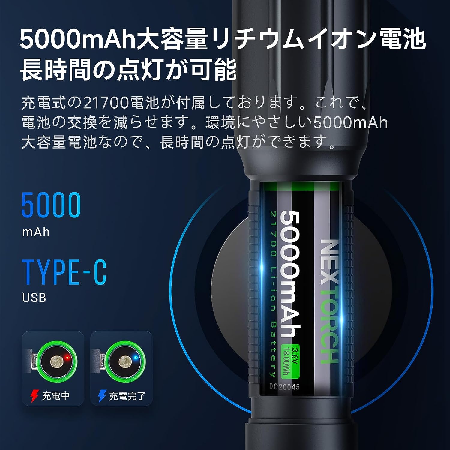 NEXTORCH TA30C MAX LED 懐中電灯 高輝度 3000ルーメン