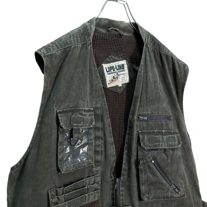 80-90s LIFE-LINE bigsized design fishing vest | Vintage.City 빈티지숍, 빈티지 코디 정보