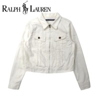 RALPH LAUREN SPORT デニムジャケット S ホワイト TALONジップ | Vintage.City 古着屋、古着コーデ情報を発信