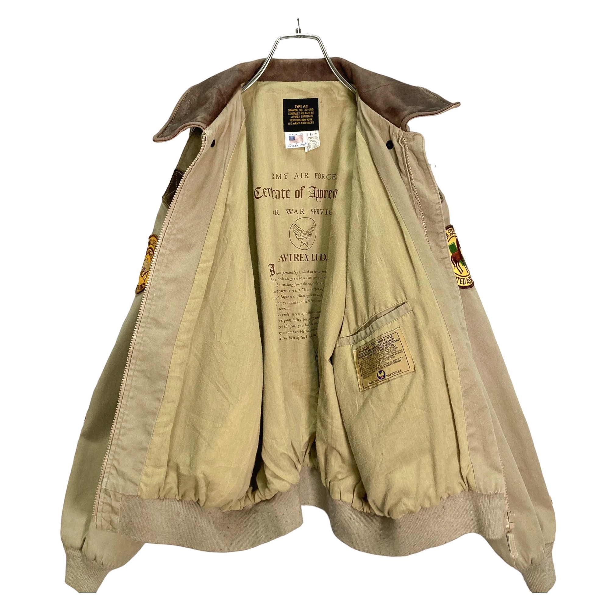 東大80-90s AVIREX A-2 cotton flight jacket ジャケット・アウター