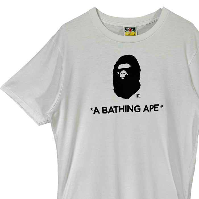A BATHING APE Tシャツ L センターロゴ プリント ゴリラ | Vintage.City