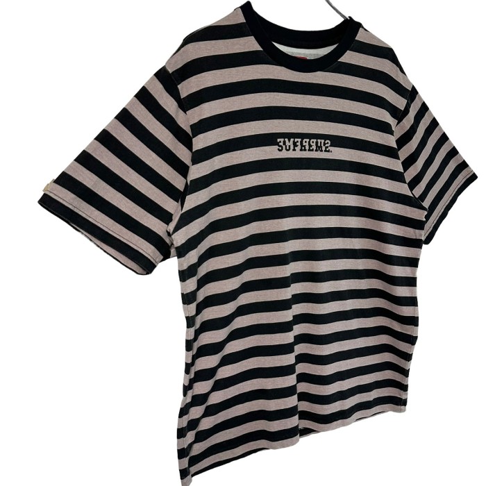 supreme シュプリーム Tシャツ センターロゴ ボーダー | Vintage.City