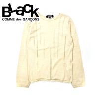 BLACK COMME des GARCONS ダメージ加工セーター M ベージュ AD2015 1Q-N001 | Vintage.City 古着屋、古着コーデ情報を発信