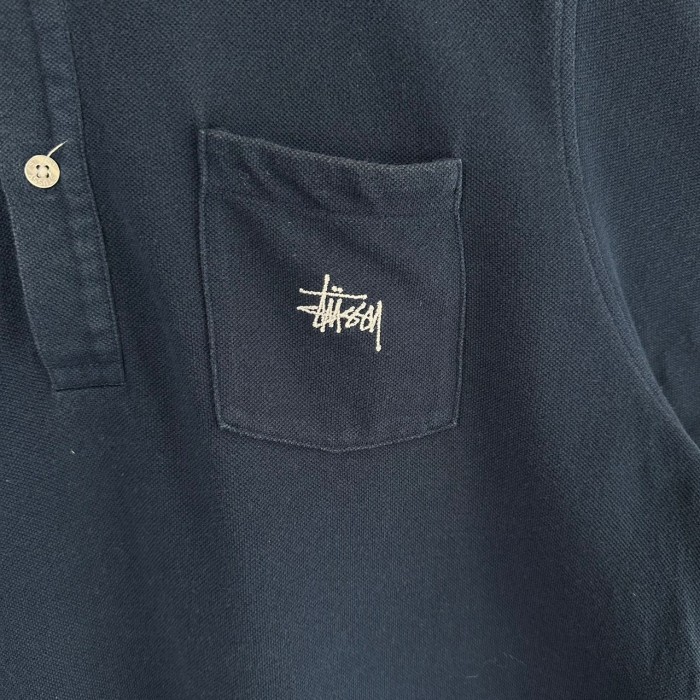 stussy ステューシー ポロシャツ L 刺繍ロゴ ワンポイントロゴ チェック | Vintage.City 古着屋、古着コーデ情報を発信