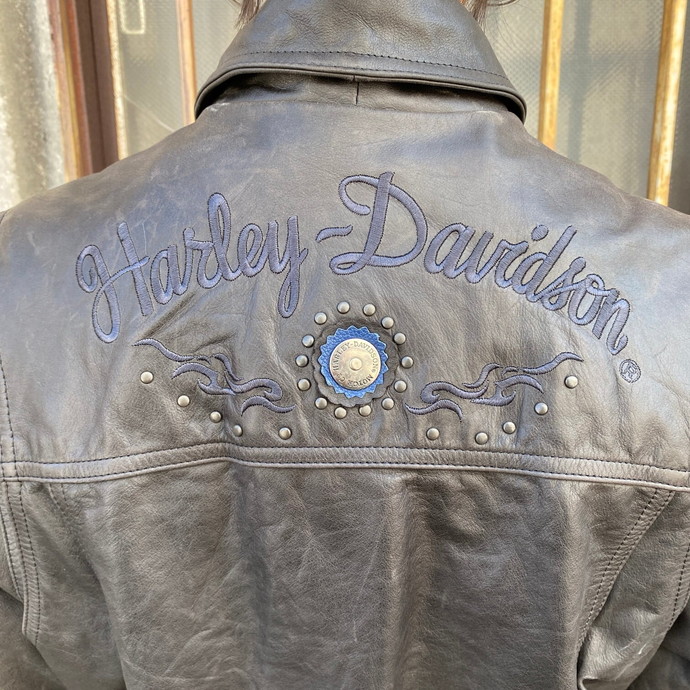 HARLEY-DAVIDSON ハーレーダビッドソン バック刺繍 ライダース