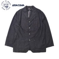 SINA COVA リネンテーラードジャケット LL ブルー 日本製 | Vintage.City 古着屋、古着コーデ情報を発信