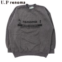 イタリア製 U.P renoma ハイネックスウェット XL グレー ロゴプリント ビッグサイズ 90年代 | Vintage.City 古着屋、古着コーデ情報を発信