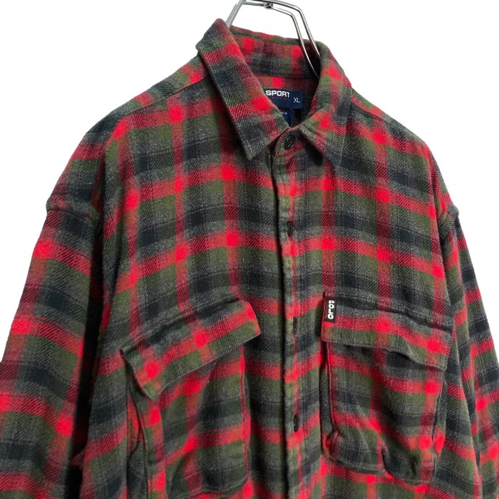 90s POLO SPORT RL L/S cotton check nel shirt | Vintage.City 빈티지숍, 빈티지 코디 정보