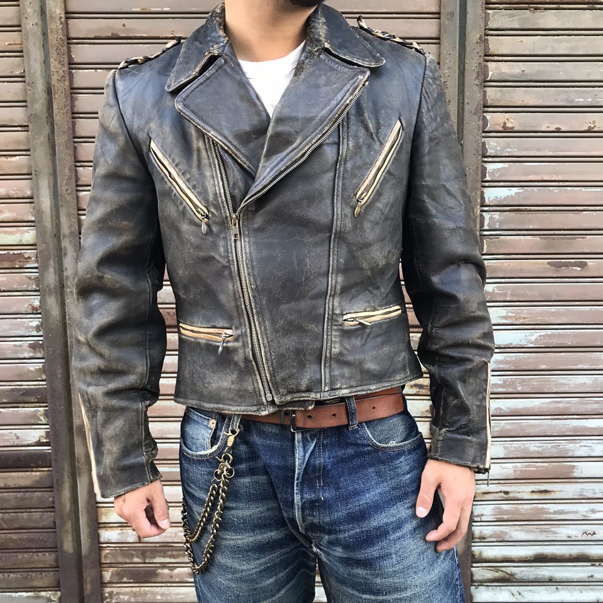 ヴィンテージ古着GERMANY Vintage leather jacket 50s