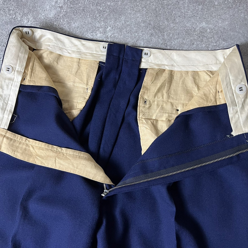 70's ビンテージ ■ 2タック グレンチェック ウール スラックス パンツ