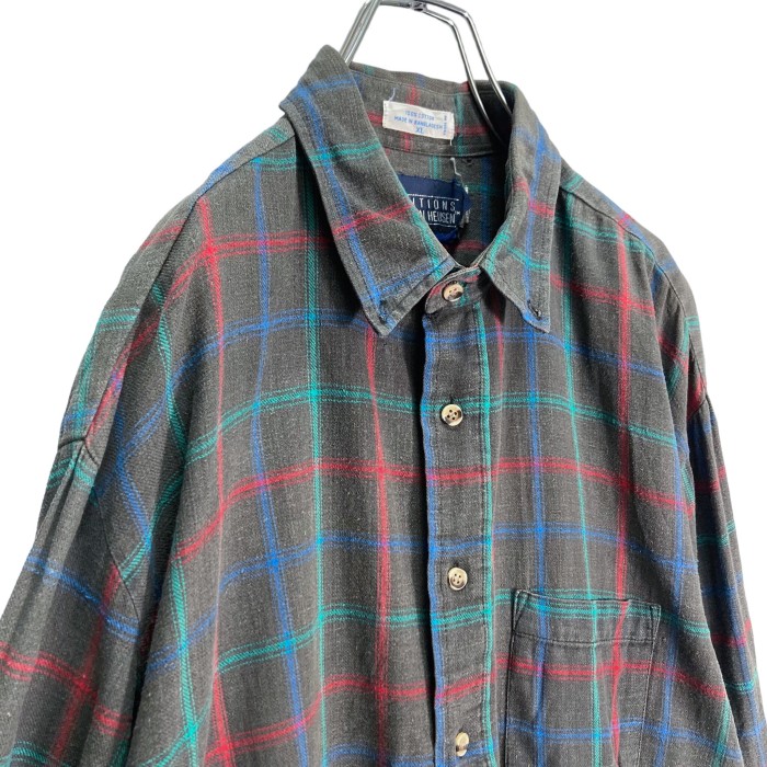 80s VAN HEUSEN L/S cotton check nel shirt | Vintage.City 빈티지숍, 빈티지 코디 정보