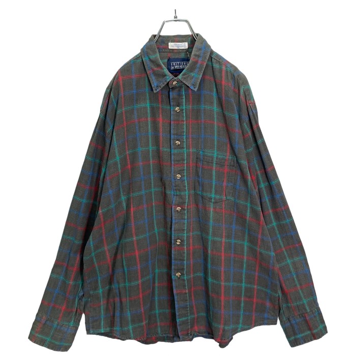 80s VAN HEUSEN L/S cotton check nel shirt | Vintage.City 古着屋、古着コーデ情報を発信