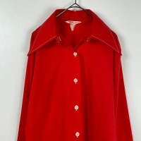 USA古着 70s ヴィンテージ デカ襟 長袖シャツ 赤 レッド Sサイズ | Vintage.City 古着屋、古着コーデ情報を発信
