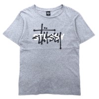 stussy ショーンフォント ロゴ プリントTシャツ S グレー コットン | Vintage.City 古着屋、古着コーデ情報を発信