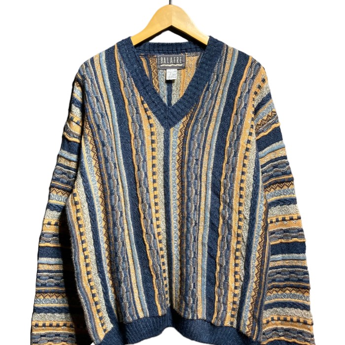 BALAFRE knit sweater ウールニット 3Dニット セーター | Vintage.City