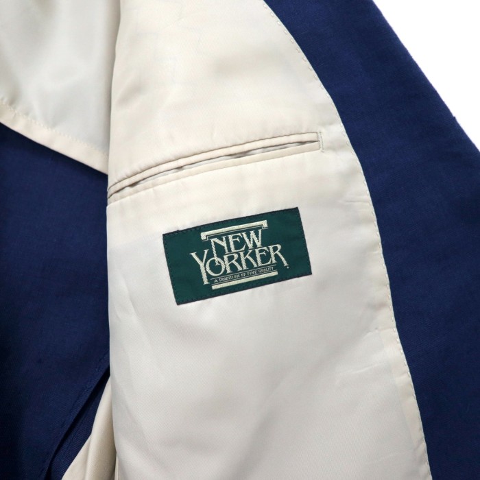 NEW YORKER 80年代 ダブル スーツ セットアップ AB4 ネイビー 麻 リネン 日本製 | Vintage.City 古着屋、古着コーデ情報を発信