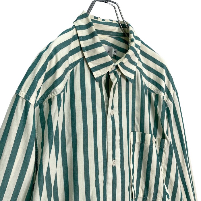 90s Calvin Klein L/S stripe design shirt | Vintage.City 빈티지숍, 빈티지 코디 정보