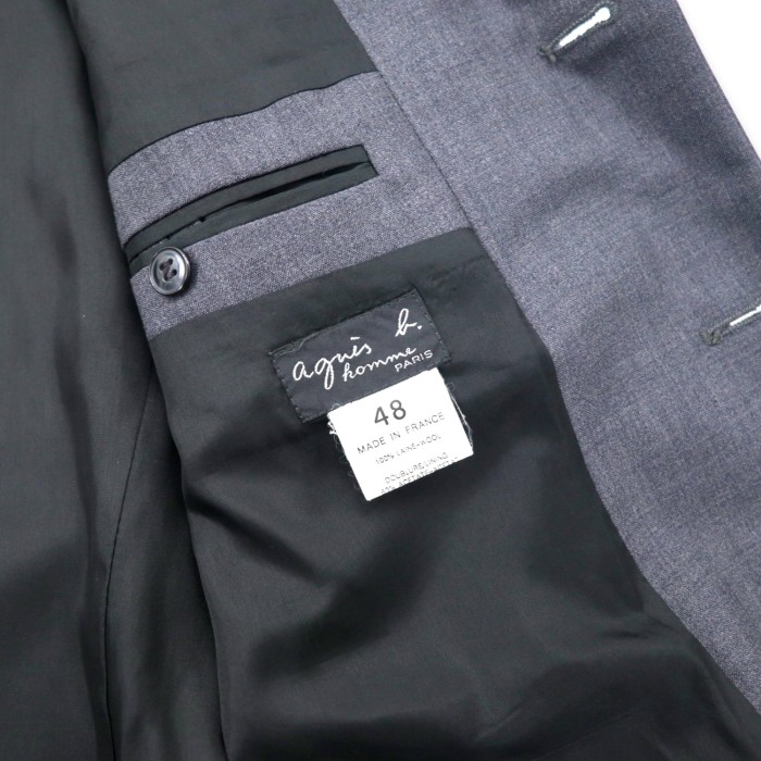 agnes b. homme フランス製 3B スーツ セットアップ 48 グレー ウール | Vintage.City 古着屋、古着コーデ情報を発信