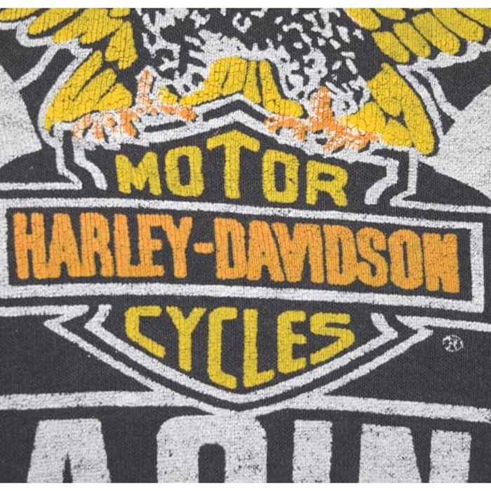80s ハーレーダヴィッドソン イーグル RACING ヴィンテージTシャツ 黒 HARLEY DAVIDSON サイズS 古着 @BC0006 | Vintage.City 古着屋、古着コーデ情報を発信