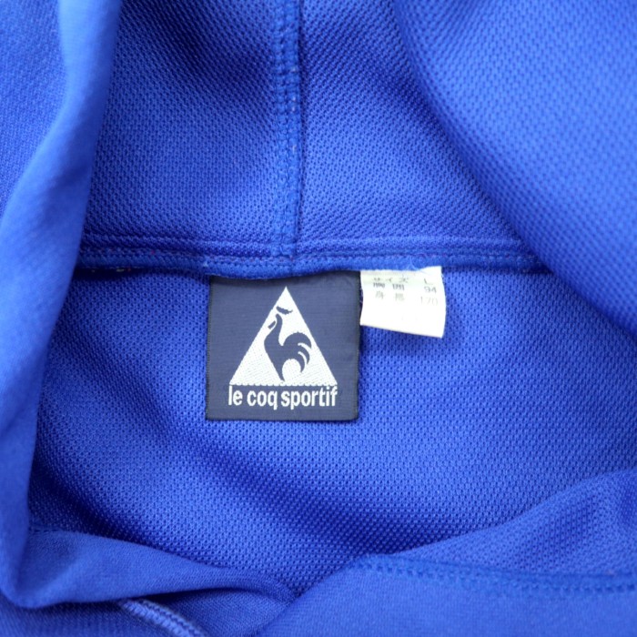 le coq sportif 90年代 レイヤード パーカー L ブルー ポリエステル