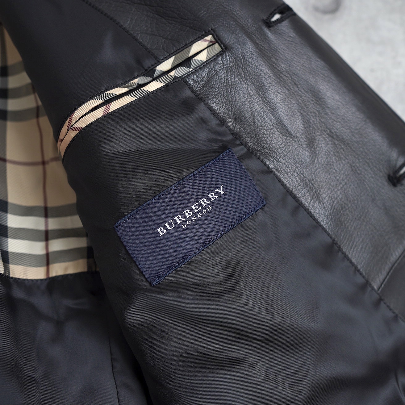 Burberry London バーバリーロンドン レザージャケット テーラード