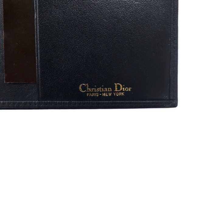Christian Dior オールド 二つ折り財布 札入れ カードケース ブラック