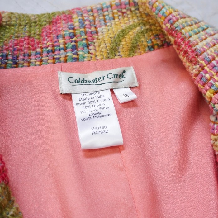 Coldwater Creek ゴブラン織り ジャガード パステル ジャケット | Vintage.City 古着屋、古着コーデ情報を発信