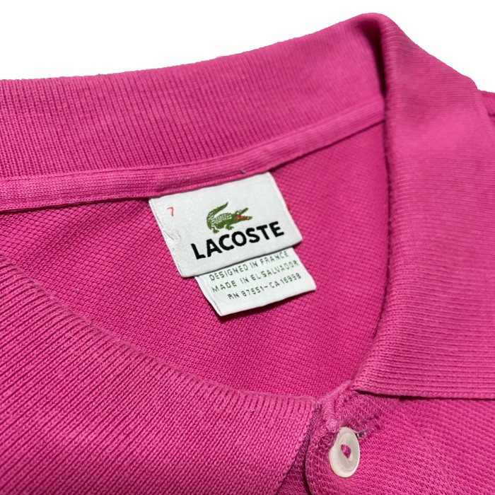 【LACOSTE】ラコステ ポロシャツ ビッグサイズ 鹿の子 ピンク パープル | Vintage.City 古着屋、古着コーデ情報を発信