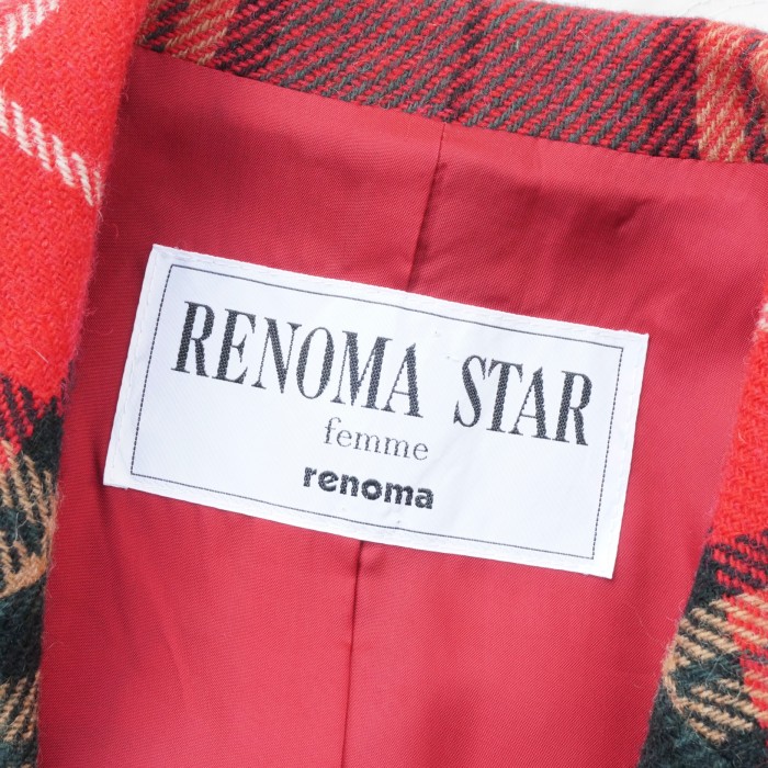 RENOMA STAR チェック 肩パット入 ウールテーラードジャケット | Vintage.City 빈티지숍, 빈티지 코디 정보