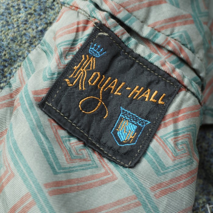 1960’s ROYAL-HALL 青×緑 ユニバーシティ テーラードジャケット | Vintage.City 古着屋、古着コーデ情報を発信