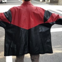 COW BOY 切り替えデザイン レザージャケット コート | Vintage.City 古着屋、古着コーデ情報を発信